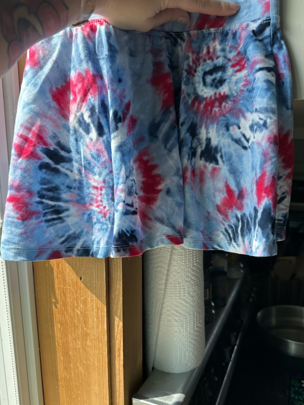 The Children's Place Tie-Dye Skort in Blue, Red, Navy